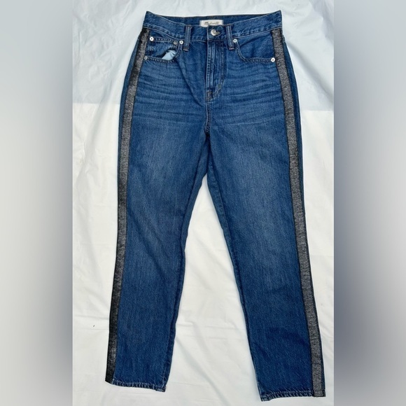 MADEWELL The Perfect Vintage Jean: Metallic Tuxedo Stripe Edition size 26 - Picture 5 of 11